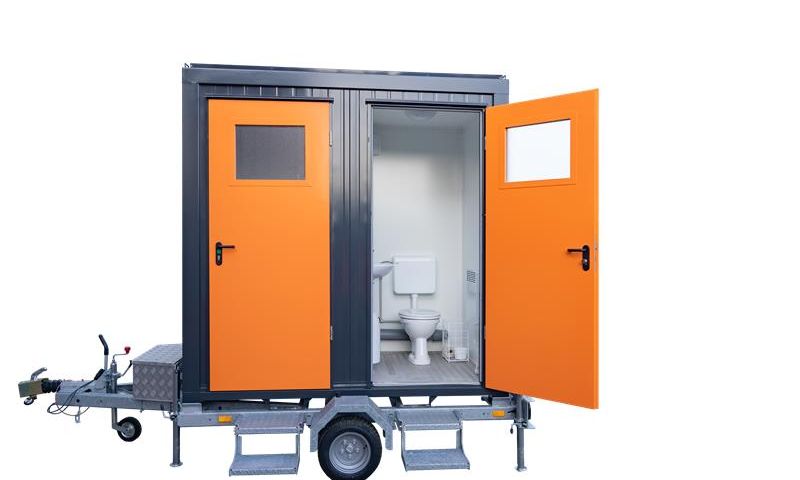 Mobiler Toilettenwagen 2 Türen Orange